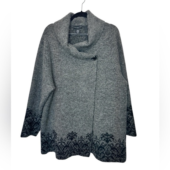 Adrienne Vittadini Knit Sweater Gray - Picture 3 of 11